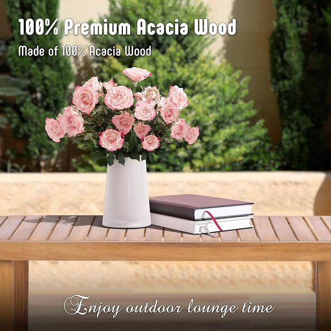 Outdoor Patio Furniture Set, 4 Piece Patio Sofa Bench and 2 Single Sofa Chairs - Image 5