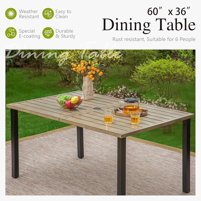 Sophia & William Patio Table and Chairs Set, Outdoor Dining Set - Image 5