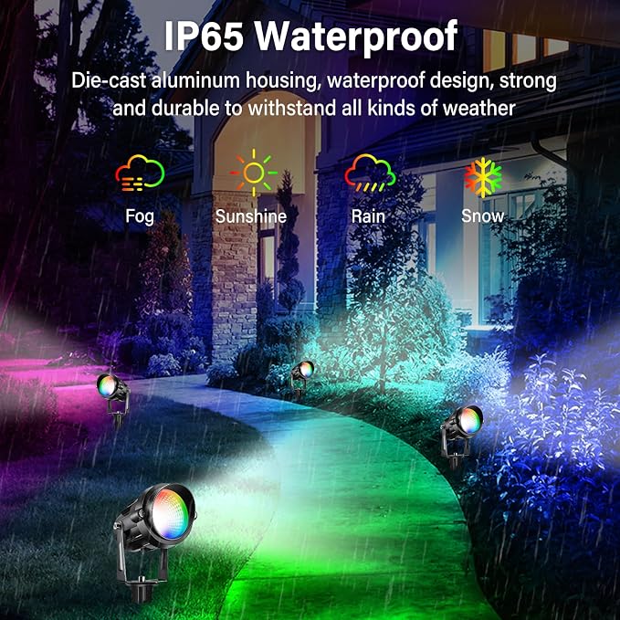 Halloween Christmas Spotlight Outdoor Color Changing Landscape Spotlights - Image 6