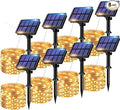 8 Pack Solar String Lights Outdoor, 640LED 264FT Waterproof 8 Modes Copper Wire by btfarmdecorativelighting