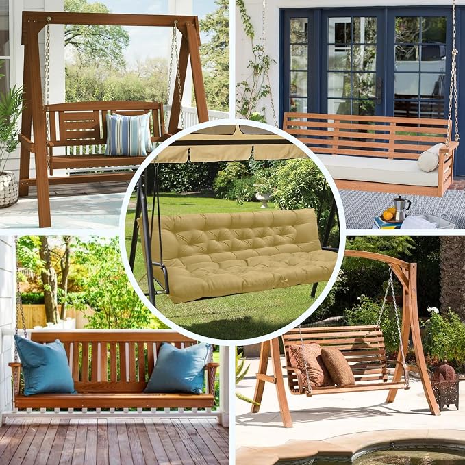 Porch Swing Cushions, Waterproof Swing Cushions Replacement - Image 6
