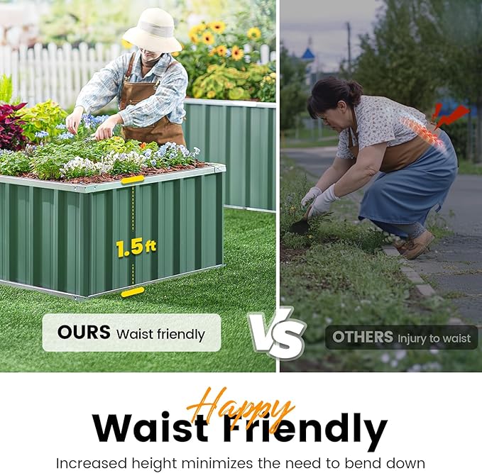 KING BIRD Galvanized Raised Garden Bed - Image 5