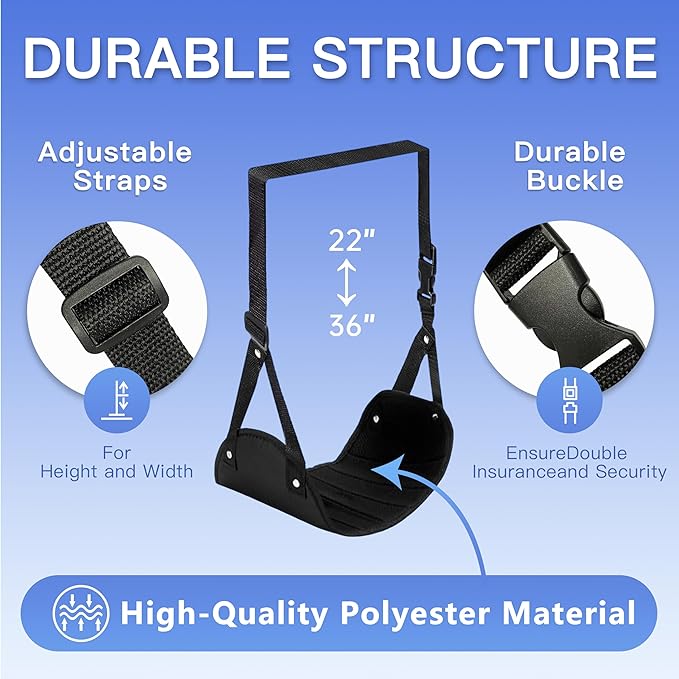 2-Pack Airplane Travel Footrest Hammock - Image 4