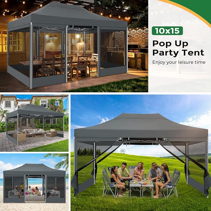 COBIZI 10x15 Heavy Duty Pop Up Canopy - Image 3