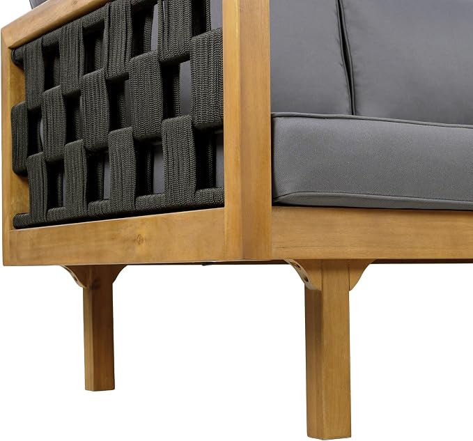 Christopher Knight Home Rosie Acacia Wood Outdoor Daybed Sofa - Image 13