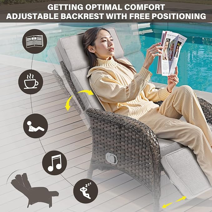 Belord Versatile Outdoor Recliner Chair - Image 4