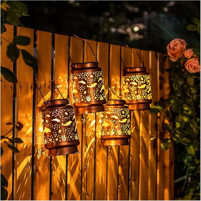 Dolphin Solar Lanterns Outdoor Waterproof Hanging Solar Lights Dolphin Gifts - Image 9