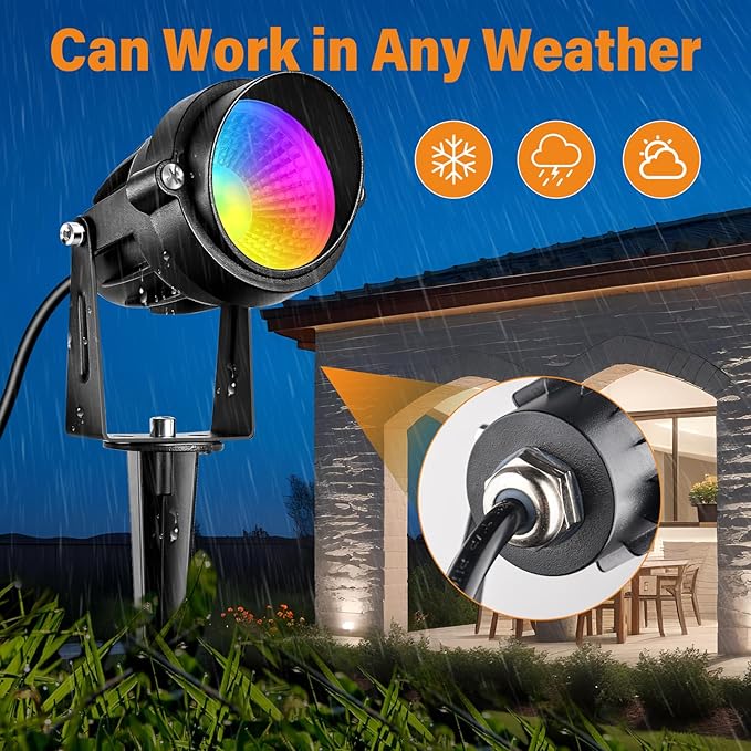 Low Voltage RGBW LED Landscape Lights Spot Lights Outdoor - Image 3