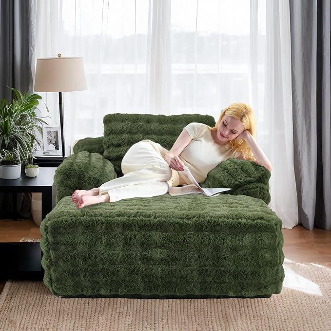 VINGLI 67.7" Oversized Chaise Lounge Chair Indoor Reading Chairs Comfy Bubble - Image 8