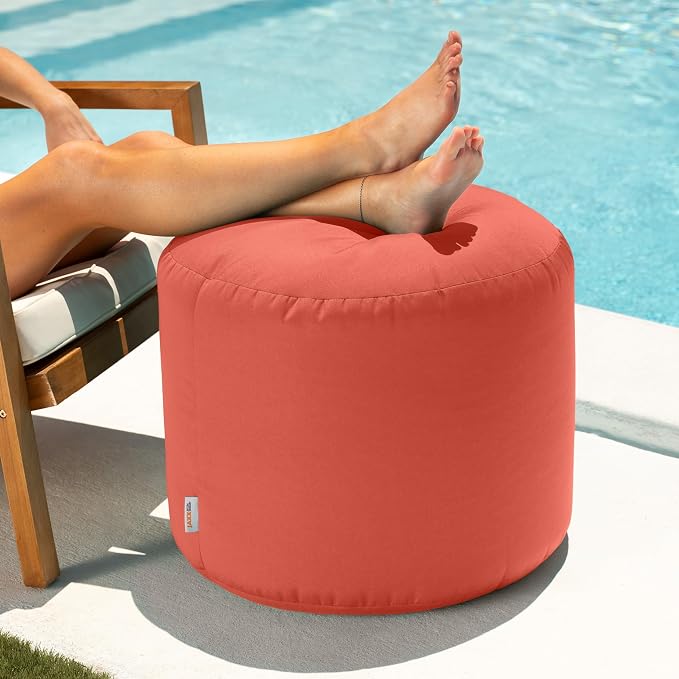 Jaxx Spring Indoor/Outdoor Bean Bag Pouf Ottoman - Image 2