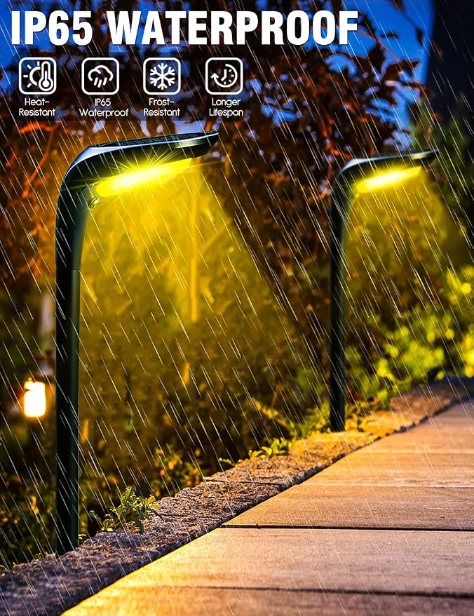 Solar Pathway Lights, 【2 Pack】 Solar Garden Lights Outdoor Waterproof Solar - Image 4