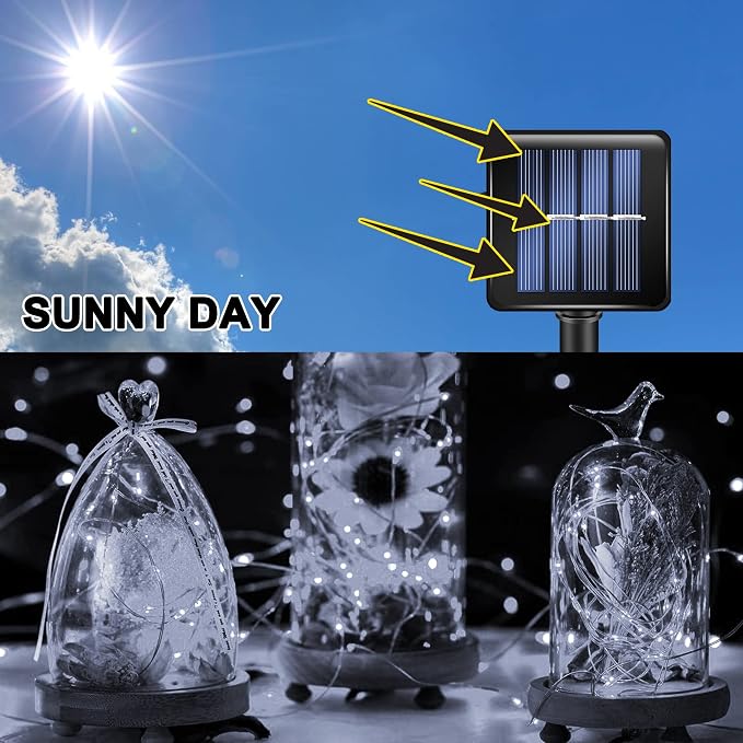 TW SHINE White Solar String Lights Outdoor, Total 160 FT 480 LED Solar Powered - Image 3