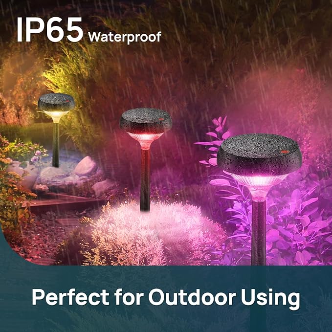 Linkind Solar Pathway Lights 8 Pack, Color Changing Solar Lights Outdoor - Image 7