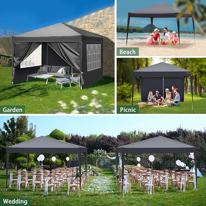 Outvita 10x10ft Ez Pop Up Canopy, Portable Instant Canopy Tent - Image 6