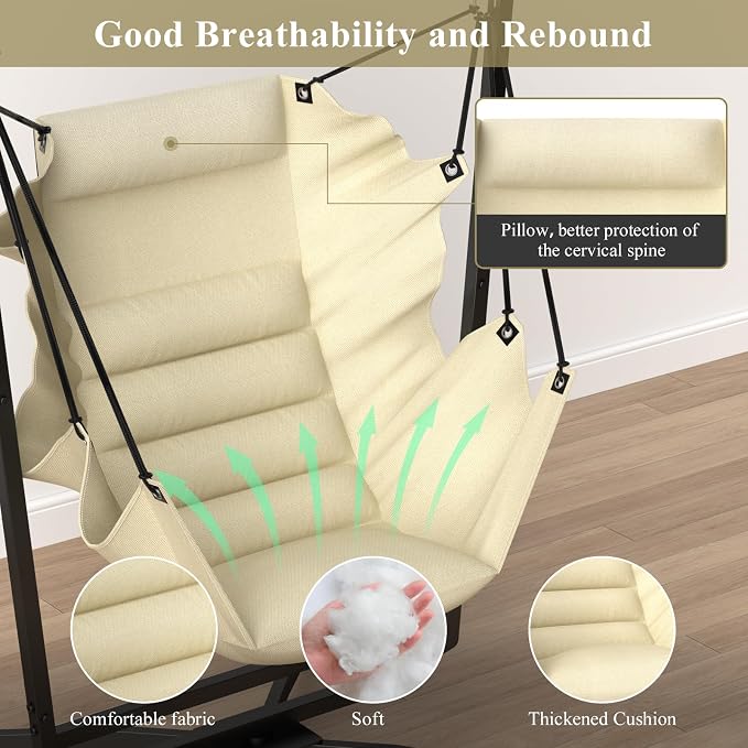 360° Swivel Hammock Swing Chair - Image 4