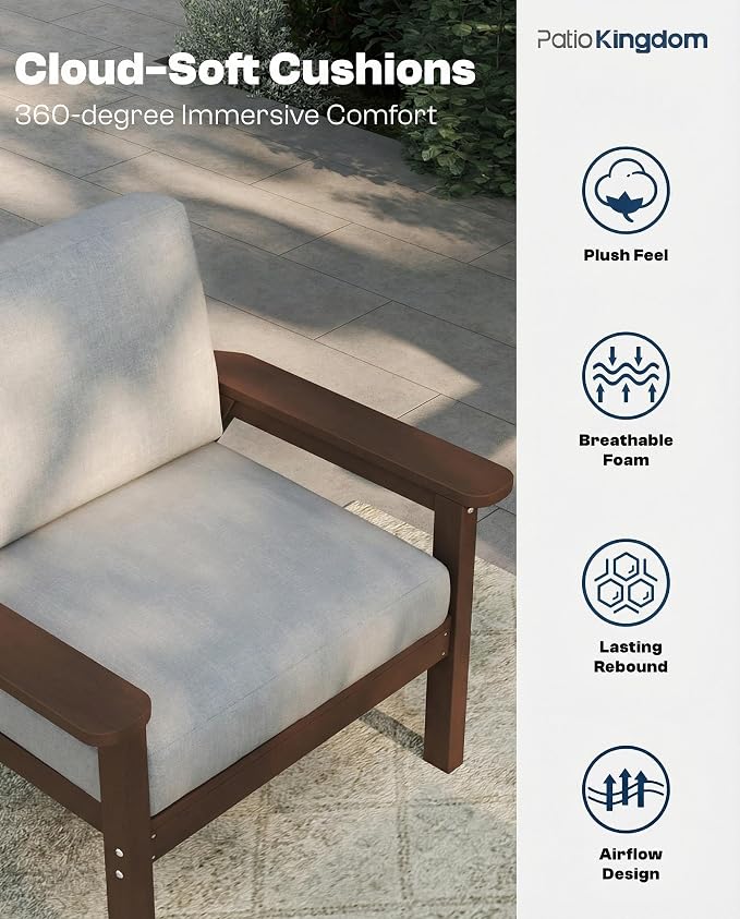 7 Piece Patio Conversation Sets, Outdoor Couch - Image 2