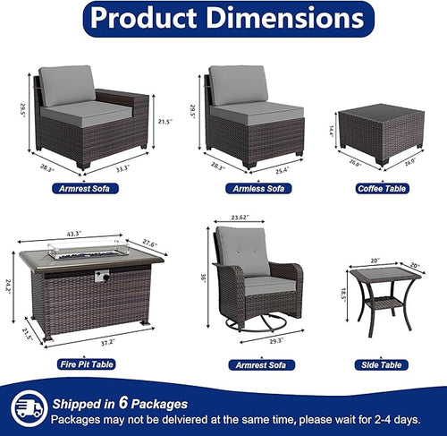 10 Pieces Patio Furniture Set - Image 2