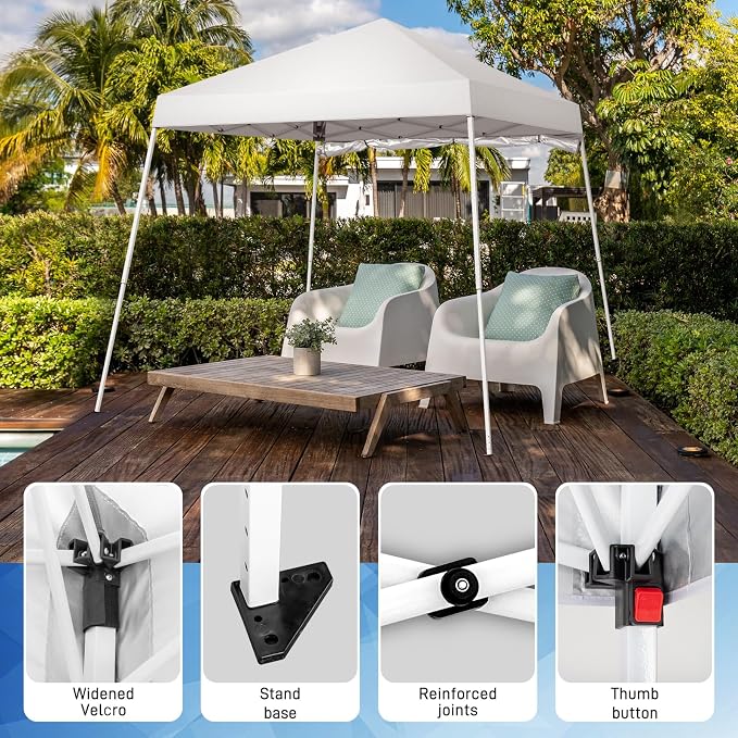 Outvita 6'x6' Pop Up Canopy Tent Commercial Instant Gazebo Tent, Waterproof & - Image 4