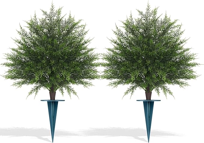 Artificial Cypress Topiary Bushes by FEELTHENEWWORLD