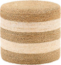 Handwoven Ottoman Pouf, Natural Seagrass Footstool, Round Braided Outdoor Seat by LGENHOOMHandwovenNaturalWaterHyacinthBasket