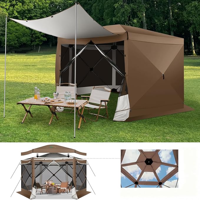 COBIZI 12x12 FT Pop Up Canopy Extendable Tent, Gazebos On Clearance by COBIZI