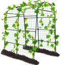 Garden Arch Tunnel Trellis for Climbing Plants Outdoor, 7 ft Tall Metal Walkway by OTOSUNNY