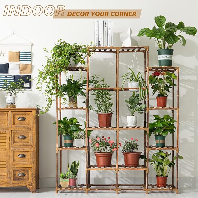 Uneedem Tall Shelf for Multiple Plants Indoor Outdoor 14 Tiers 16 Pot Holder - Image 5