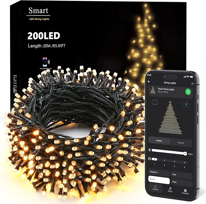 Brizled Smart String Lights, 65.61ft 200 LED Christmas Lights by Brizled