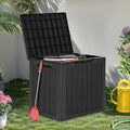 YITAHOME 30 Gallon Resin Deck Box, Weather Resistant Outdoor Rattan Storage Box by YITAHOME