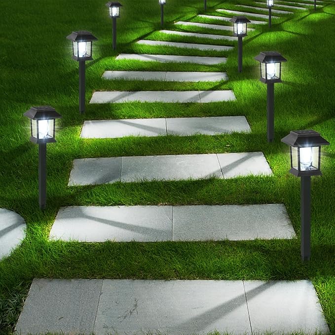 Greluna Solar Lights Outdoor, 12 Pack 6000K Waterproof Auto On/Off Solar - Image 2
