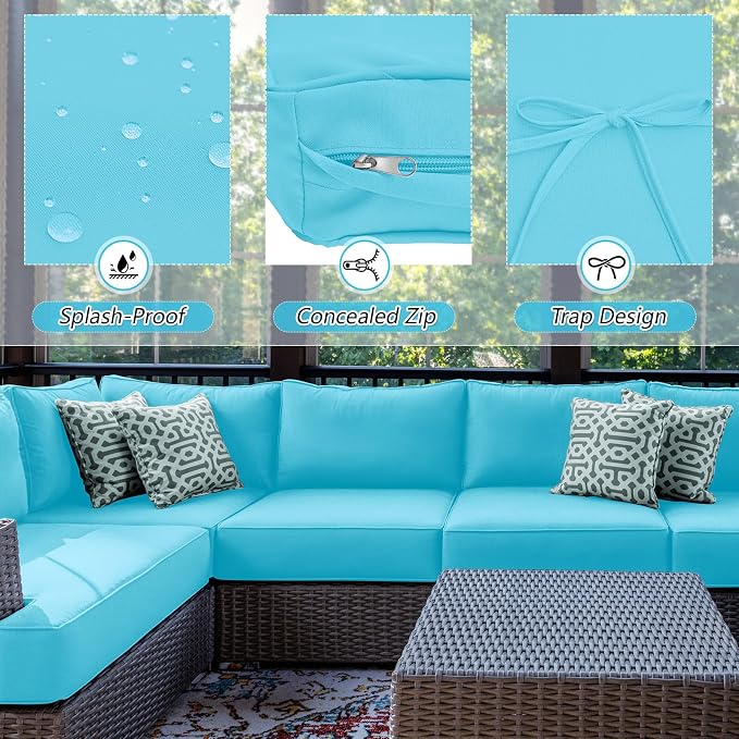 Patelai 11 Pcs Waterproof Patio Cushion Covers - Image 4