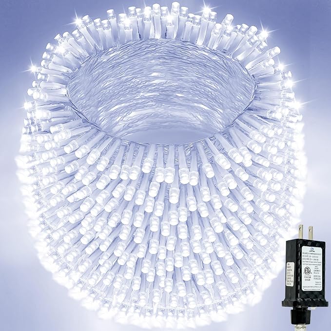 Extra-Long String Lights Outdoor Indoor, 800 LED Upgraded Super Bright by SANJICHA