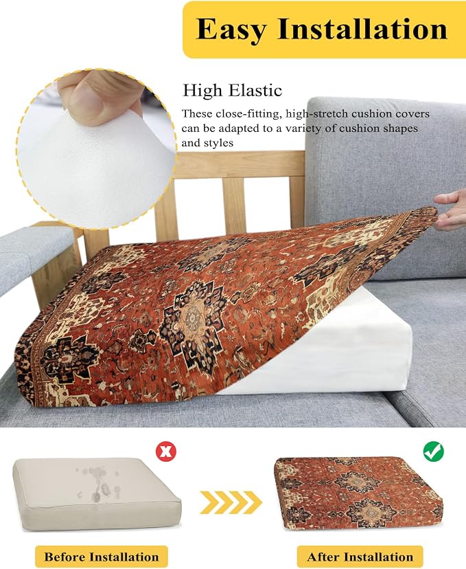 Southwest Stretch Couch Sofa Cushion Covers, Sectional/Individual/L/T Shape - Image 5