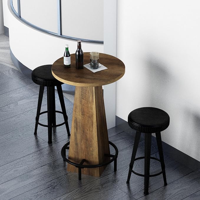 Tall Round Bar Table, Bar Heigh Pub Table, 23.62 inch Outdoor PubTable - Image 5