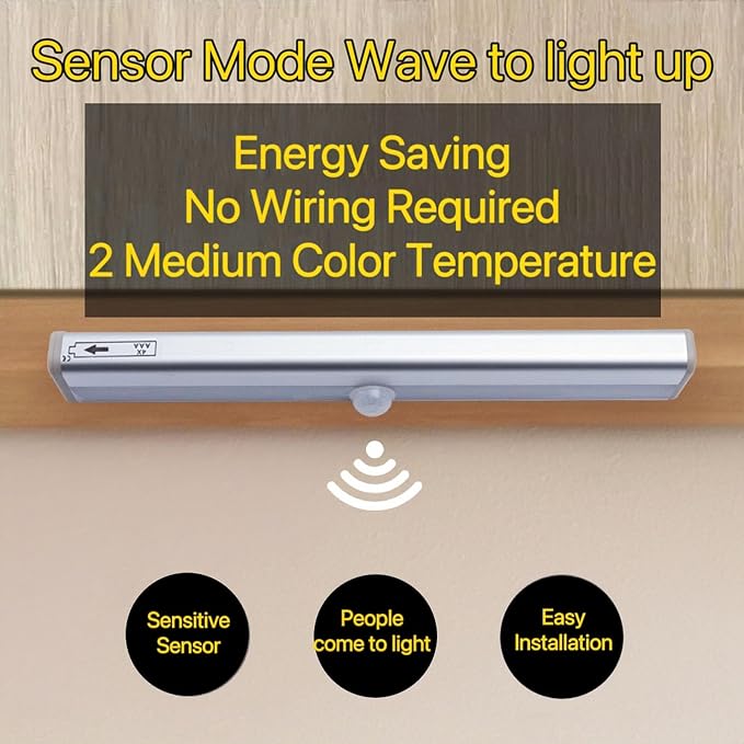 10LEDs Outdoor Sensor Step Light, 2 Pack RV Sensor LED Light Bar, Stick-On - Image 4
