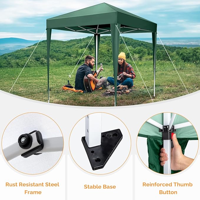 VINGLI Pop Up Canopy Tent with Sidewalls, Outdoor Gazebo Canopy Tent, Patio - Image 5