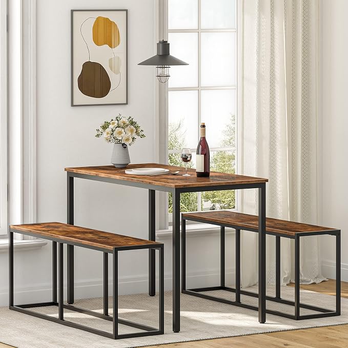 HOOBRO Dining Bench, 47.2 Inch Dining Table Bench, Industrial Style Kitchen - Image 7