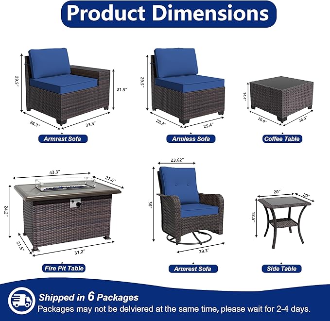 10 Pieces Patio Furniture Set - Image 2