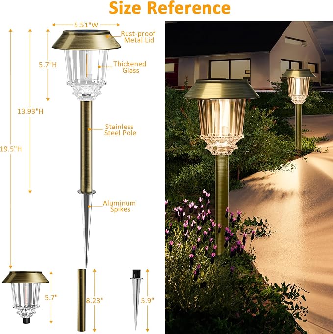 XMCOSY+ Solar Pathway Lights Outdoor - Image 5