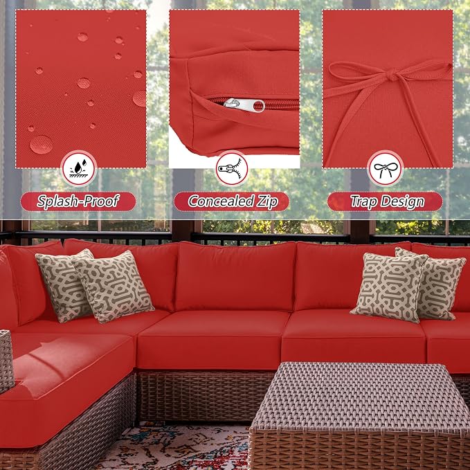 Patelai 11 Pcs Waterproof Patio Cushion Covers - Image 4