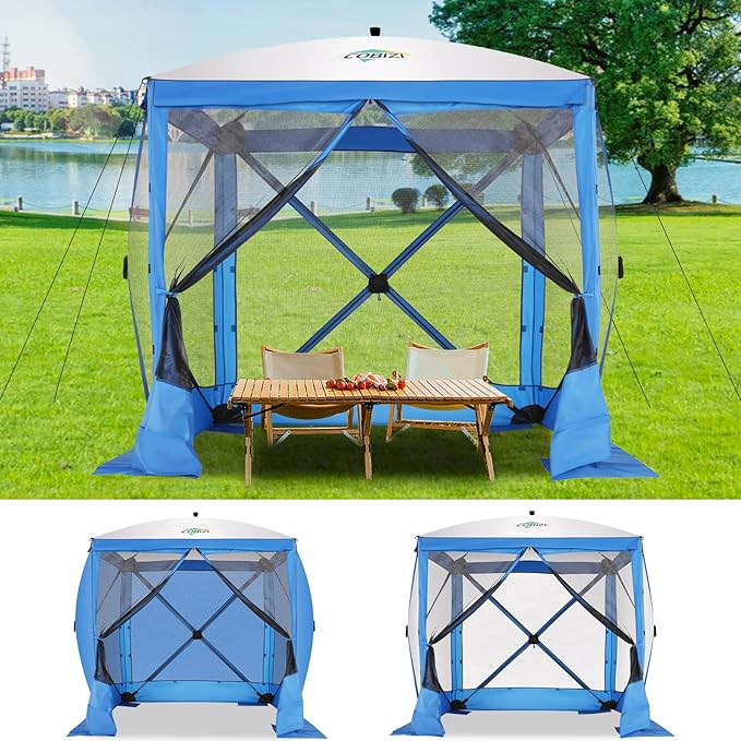 COBIZI 6x6 FT Pop up Gazebo Tent, Screen Tent by COBIZI