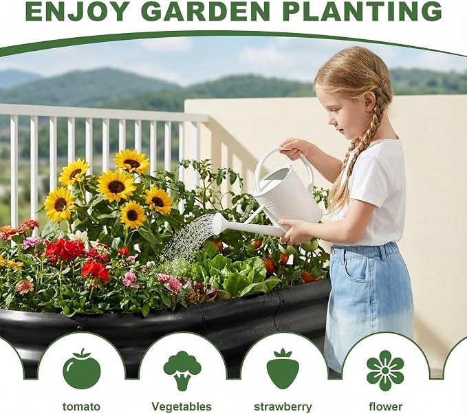AHEONLAR 3 Pack 4×2×1.5ft Galvanized Raised Garden Beds Outdoor, Sturdy Planter - Image 2