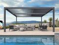 PURPLE LEAF Louvered Pergola 94AS 12' x 16' Outdoor Aluminum Pergola by PURPLELEAF