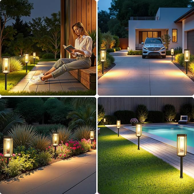 WdtPro Bright Solar Pathway Lights Outdoor, 8 Pack Solar Powered Garden Lights - Image 8