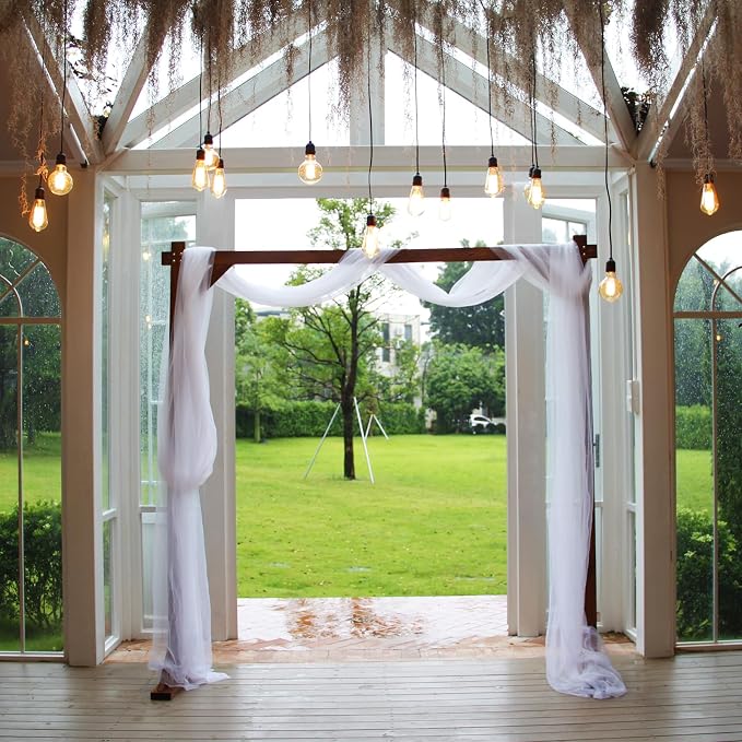 7.3FT Wooden Wedding Arch Stand Square Wood Arch Wedding Arbor - Image 6