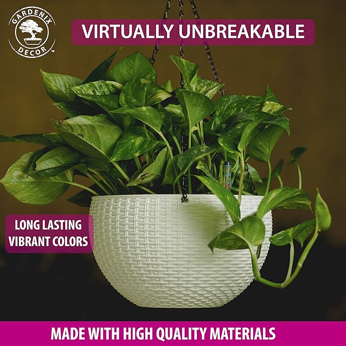 GARDENIX DECOR 11'' Self Watering Hanging planters - Image 3