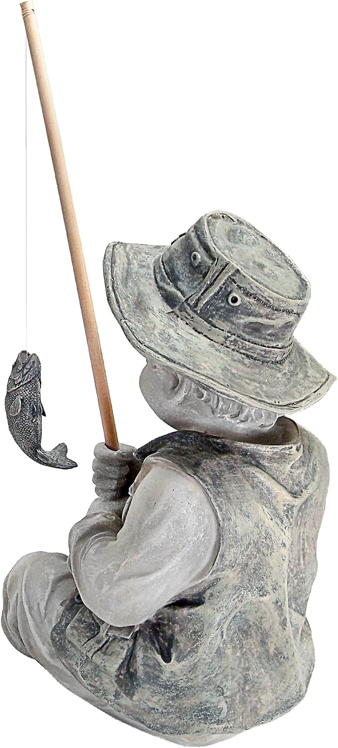 Design Toscano Frederic the Little Fisherman of Avignon Boy Fishing Garden - Image 5