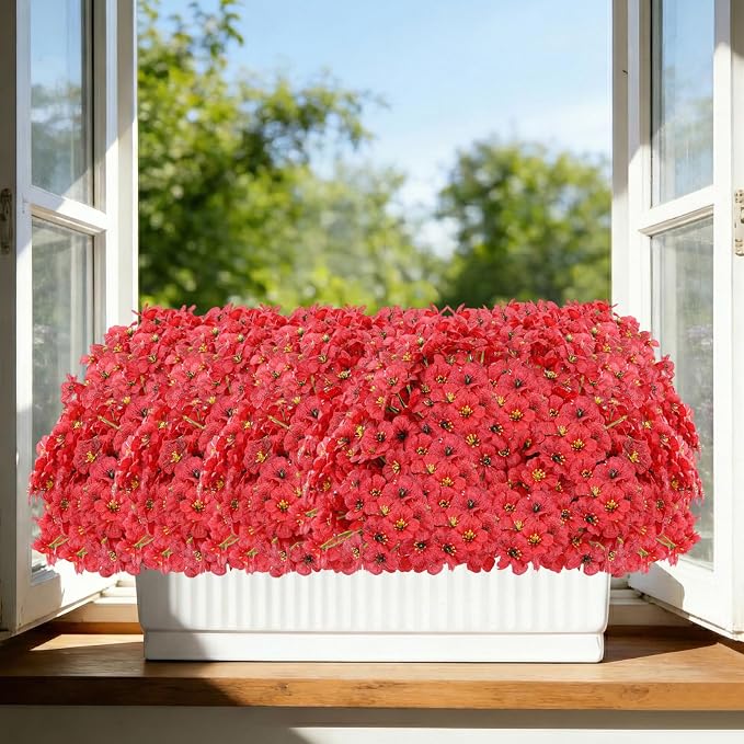 60 Pack Artificial Flowers for Outdoor Indoor Fake Plants, Faux Silk Flowers - Image 8