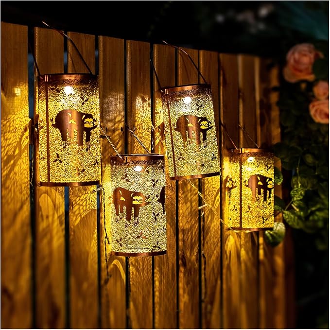 Sloth Solar Lanterns Outdoor Waterproof Hanging Solar Lights Sloth Gifts - Image 7