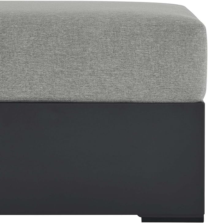 Modway Tahoe Aluminum Ottoman Gray - Image 6